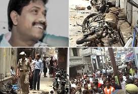 UP Minister Nand Gopal Gupta &quot;Nandi&quot; was on Monday injured in a bomb blast apparently targeting him just outside his residence in Allahabad. - upminiattack295
