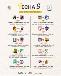 Así se jugará la fecha 8 de la Liga BetPlay DIMAYOR l-2026