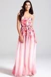 Pink floral maxi dress