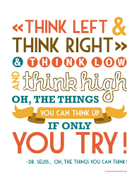 Dr. Seuss Quote Printable-Think - Balancing Home via Relatably.com