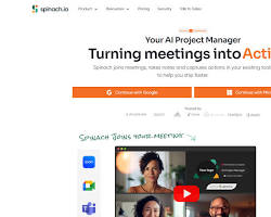 Image of Spinach AI tool action item tracking feature