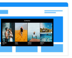 Image de website with a photo gallery widget