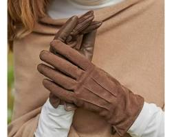 Изображение: Классические женские замшевые перчатки