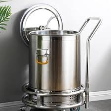 le Stainless Steel Stock Pot Stand Cart with WheelsSaucepan ...