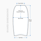 Bodyboard dimensions