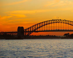 Image of Sydney Harbour Bridge at sunset