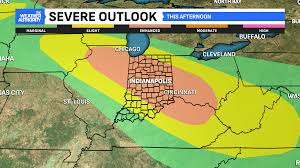 Dark storm clouds and severe weather moving across the region