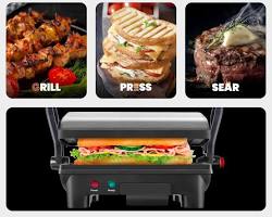 Imagen de Hamburgers cooked in a Chefman panini press