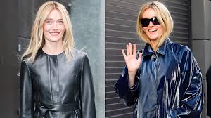 Sarah Pidgeon's Leather Coats Are Textbook Carolyn Bessette-Kennedy Essentials