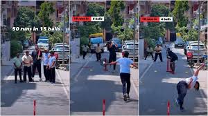 గల్లీ ప్లేయర్లతో బెట్టు కట్టిన ఆర్సీబీ స్టార్స్.. 15 బంతుల్లో 50! టిమ్ డేవిడ్ క్లీన్ బౌల్డ్.. సిక్స్‌తో గెలిపించిన రొమారియో!