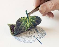 Leaf prints nature art craft