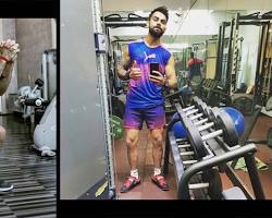 Virat Kohli doing exercise