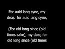 Auld lang syne lyrics - English translation (Version 1)