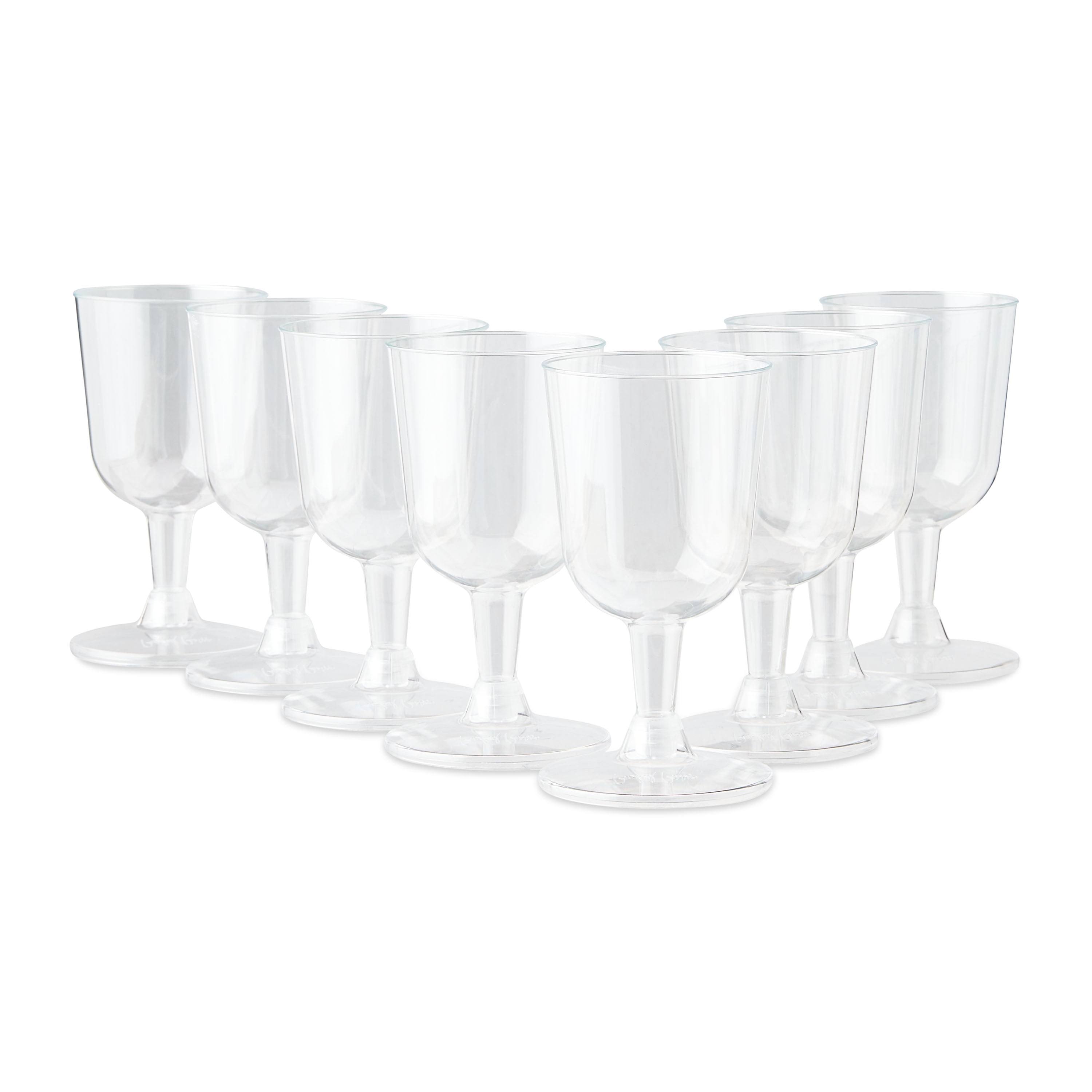 Clear Plastic Wine Glasses 6.3 fl oz