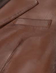 Men's Classic Cognac Brown Leather Blazer Jacket - Product from US Biker Jacket