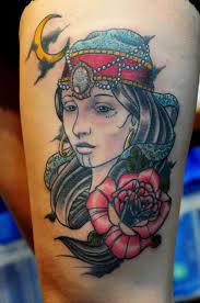 pedro wong, tattoo, gipsy queen, rose, gipsy, moon, intenze inks. Eva. I wave goodbye. - 413527_3102223430432_1109601860_33093033_1944321671_o