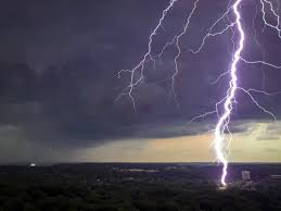Storm clouds over the Baltimore region during a severe weather alert