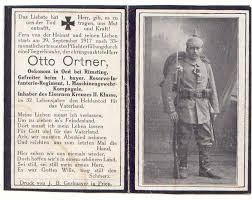 Europeana 1914-1918 - Todesanzeige mit Bild von Otto Ortner