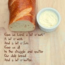 Our Daily Bread And Butter Inspirational Quote 8x8 by 52homeathome ... via Relatably.com