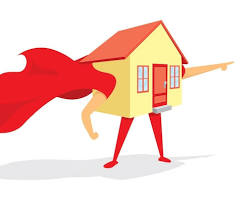 Image of house with a superhero cape