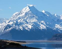 Image of Snowcapped mountains in New Zealand