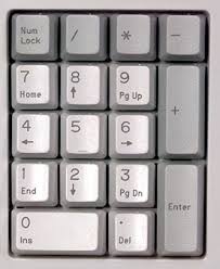 Resultado de imagen para teclado numerico del computador