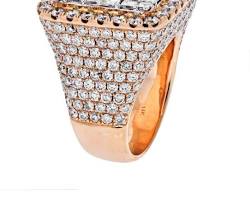Image of Rose Gold Diamond Cluster Ring for men