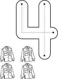 Resultado de imagen para imagenes del numero 4 para colorear