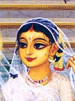 Lalita Sakhi Bindi is derived from bindu, the Sanskrit word for dot. - vermilion