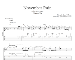 Imagem de November Rain solo tab (beginning)