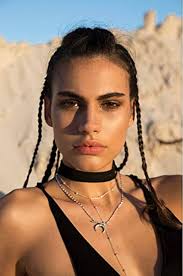 DoubleNine Bohemian Wrap Choker Layered Necklace Sets Retro Vegan Suede Lariat Beach Accessories with Coin Tassels for Women Girls (silver necklace)