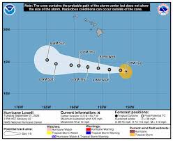 Category 3 Hurricane Lowell is expected to pass south of Hawaii