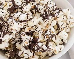 Image of chocolate drizzled popcorn