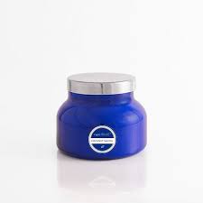 19 Oz Coconut Santal Fragrance Blue Jar Candle - Wilford & Lee Home Accents