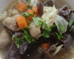 Gambar Sup ayam jamur