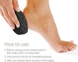 Image of Using pumice stone on feet