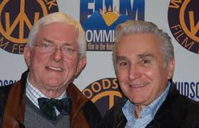 Phil Donahue and Congressman Maurice Hinchey at BODY OF WAR reception sponsored by Oriole 9 in Woodstock. Photo: Antonio Flores-Lobos (Las Noticas) - bodyofwar