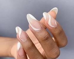 Image of Abstract Lines and Shapes Acrylic Nails