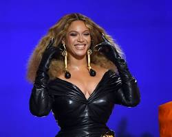 Beyoncé wearing Italian leather