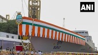 Mumbai: Rajnath Singh launches 2 indigenously built warships; watch video