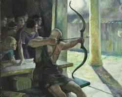 Image of Odyssey Book 21 classical art Penelope's Archery Contest and Bow
