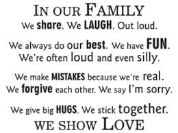 In Our Family We Show Love Wall Quotes™ Decal | WallQuotes.com via Relatably.com