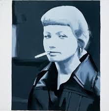 Wilhelm Sasnal Girl Smoking (Dominika) 2001. Oil on Canvas 33 x 33cm - 20091130110745_WilhelmSasnalDominica