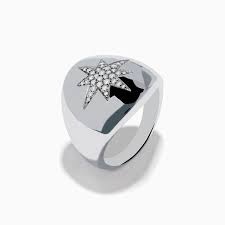 925 Sterling Silver Diamond Star Signet Ring – effyjewelry.com