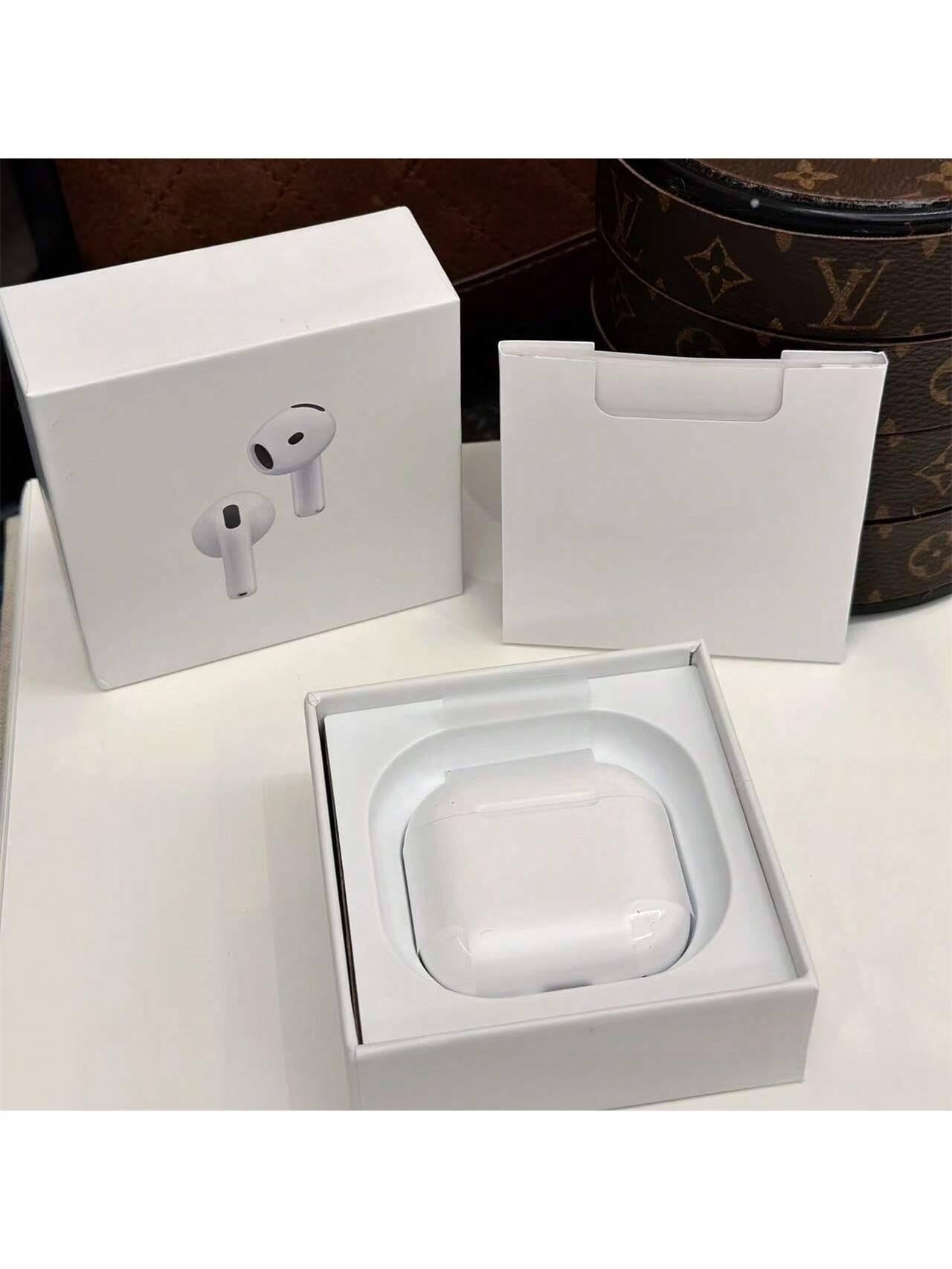 Pods 4 Wireless Headphones & Air4 Earbuds, Ergonomic Semi-In-Ear Design HiFi Stereo Headphones, Bluetooth 5.3 Noise Reduction Earbuds, IPX4 Waterproof