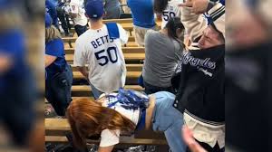 LA Dodgers fan goes viral for ‘raunchy’ celebration after Yankees World 
Series win leaving fans in stands s...