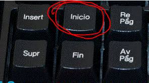 Resultado de imagen para INICIO tecla