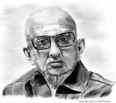 A portrait of political analyst, journalist, actor, playwright, Cho Ramaswamy. Drawn on my HP Touchsmart tm2 with MyPaint. - cho-ramaswamy