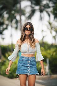 Resultado de imagen de look con minifalda vaquera dulceida