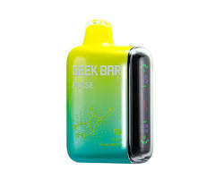 Geek Bar Pulse Crazy Melon 15000 puffs disposable vape full view white background professional photography, AI generated